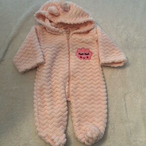 Pink Fleece sleeper, 3-6mo